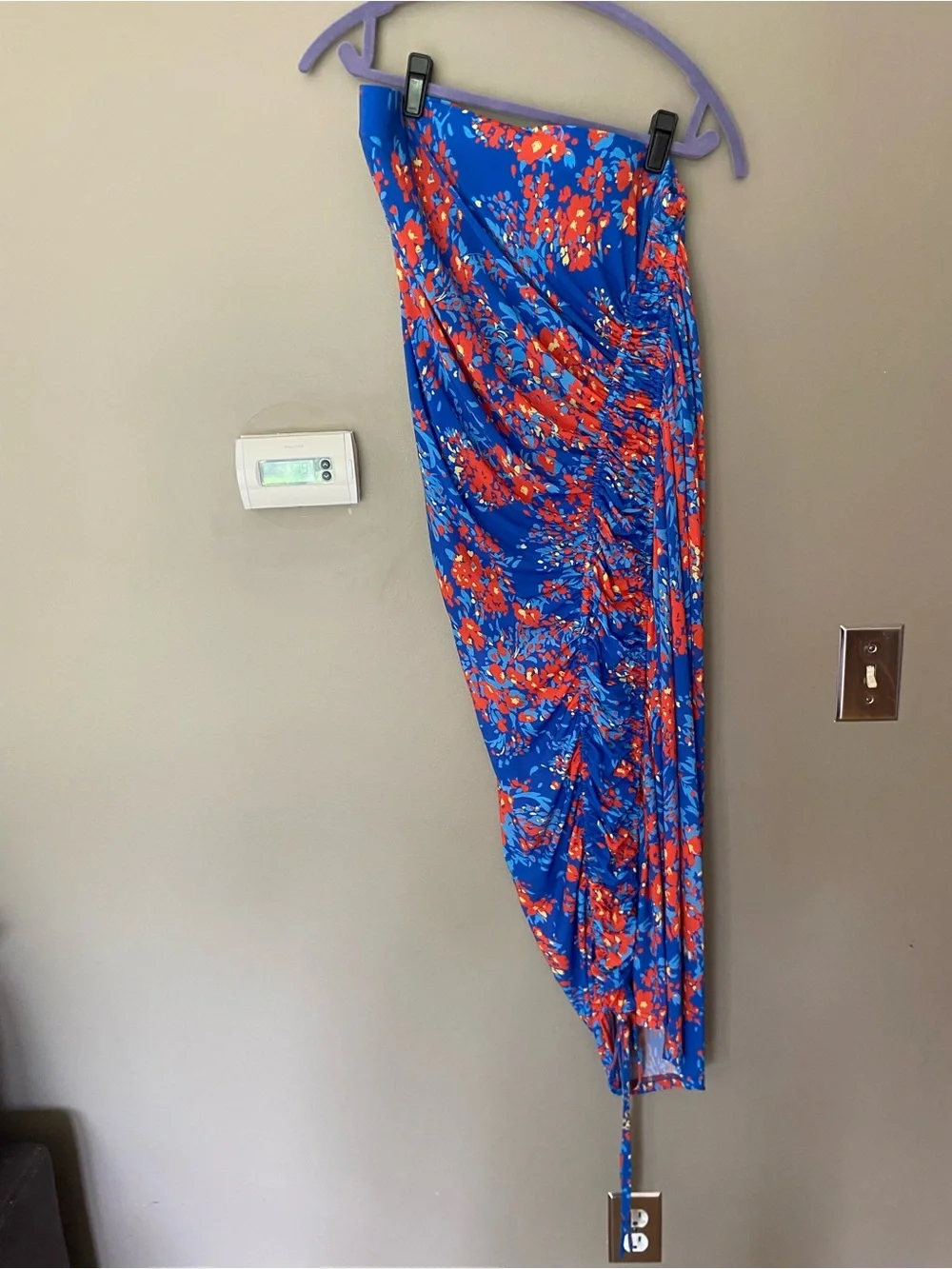 ATLEIN Blue Floral Midi Skirt Size 14